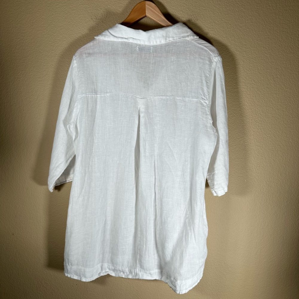 White Linen Blouse - Picture 7 of 7